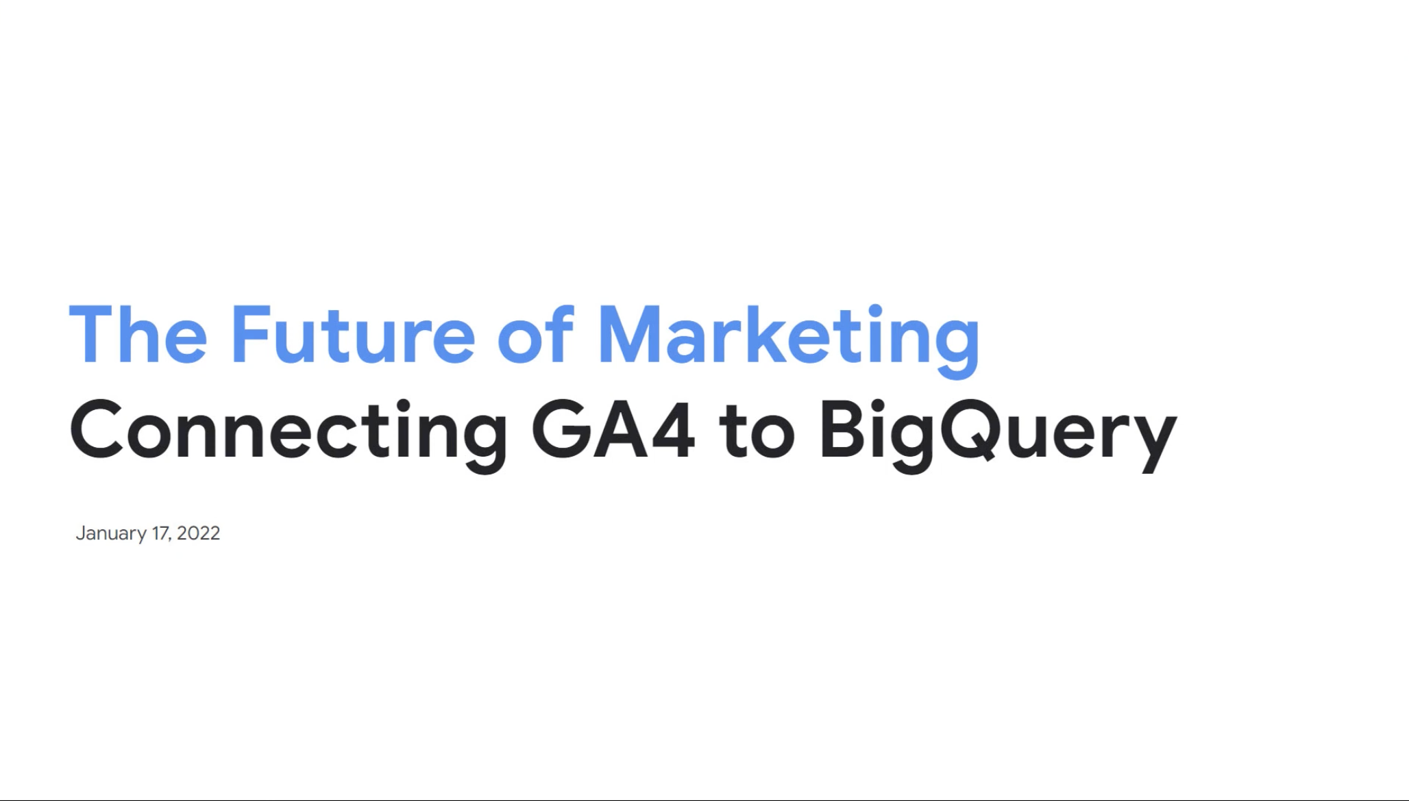 GA4 to BigQuery connection